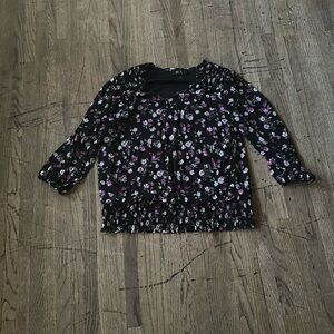 Floral Print BCX Blouse Size XL